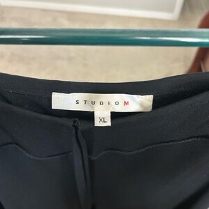 Studio M Black wide leg cropped dress Pants